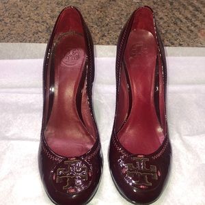 Tory Burch Sophie Burgundy Wedges